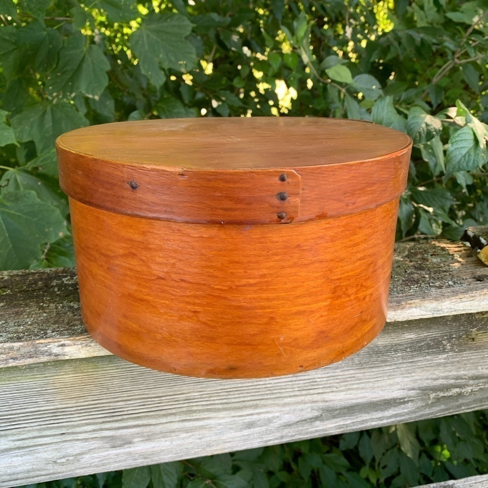 Vintage Round Pantry Sewing Box Handmade Shaker